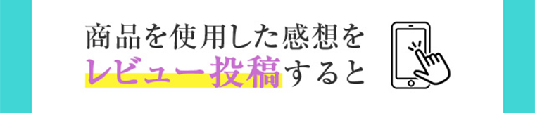 商品を使用した感想をレビュー投稿すると
