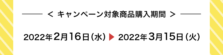 キャンペーン対象商品購入期間