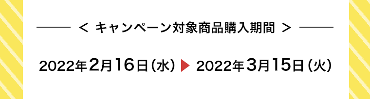 キャンペーン対象商品購入期間