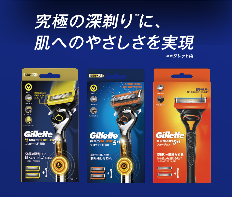 究極の深剃り＊　＊に、肌へのやさしさを実現＊　＊ジレット内