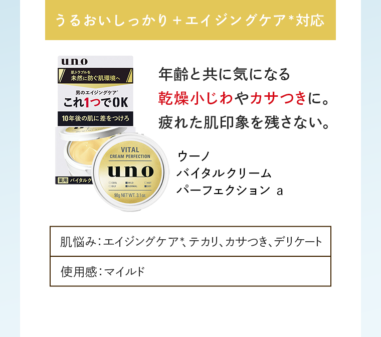 うるおいしっかり＋エイジングケア対応