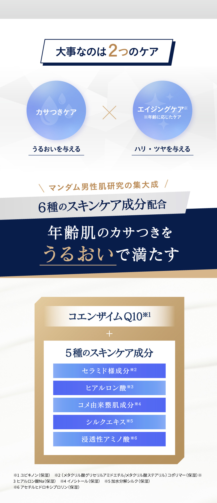 年齢肌のカサつきをうるおいで満たす