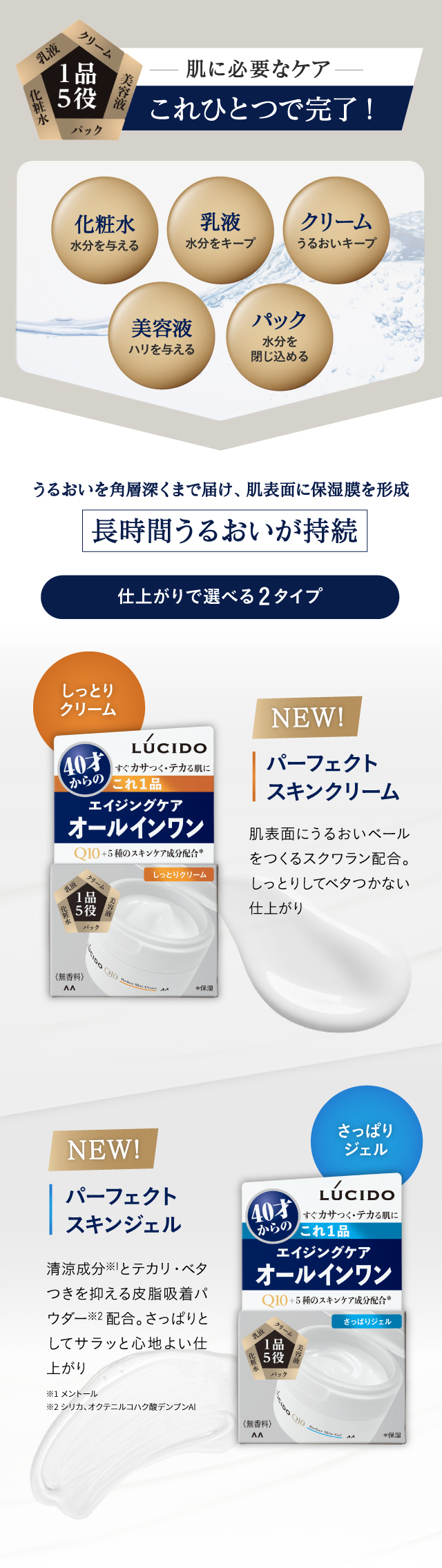 肌に必要なケアこれひとつで完了！