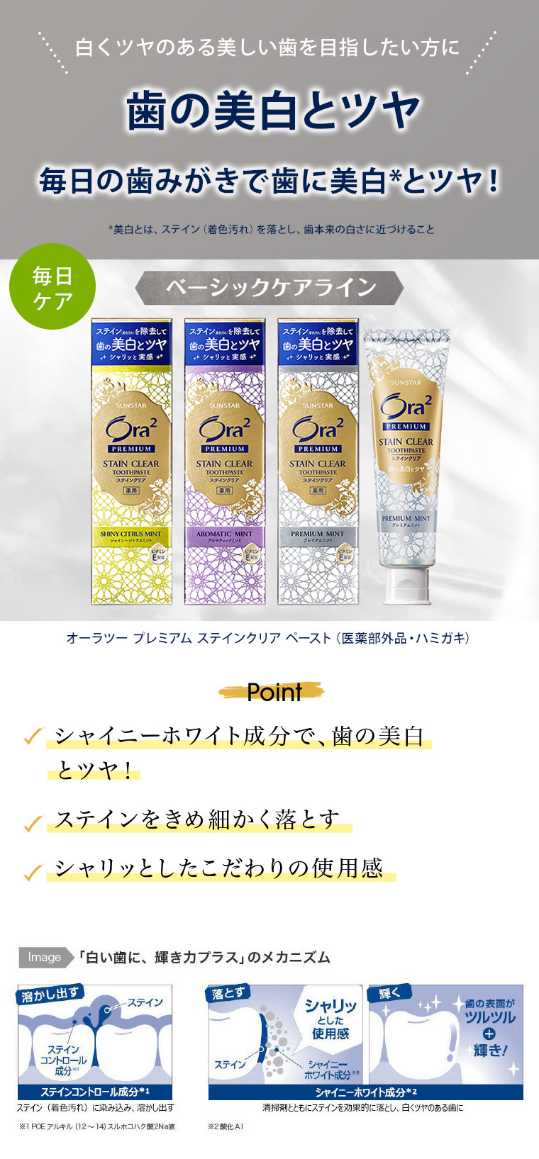 オーラツープレミアムステインクリアペースト