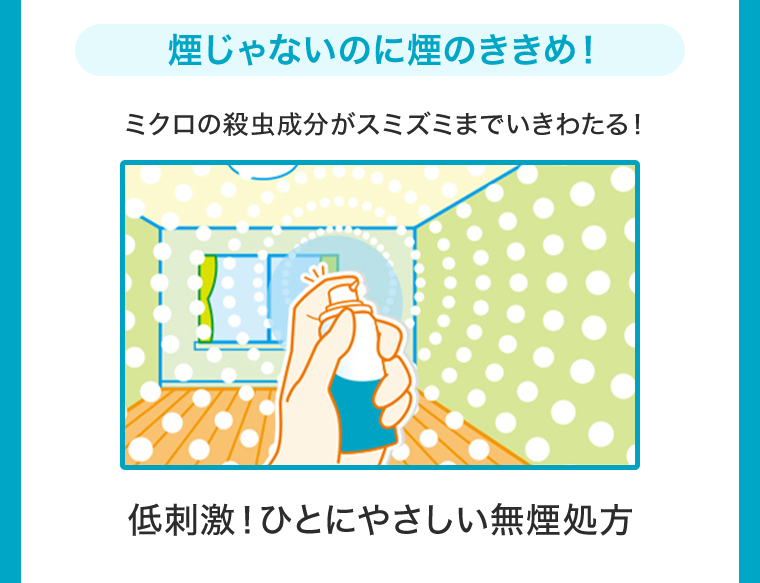 煙じゃないのに煙のききめ！