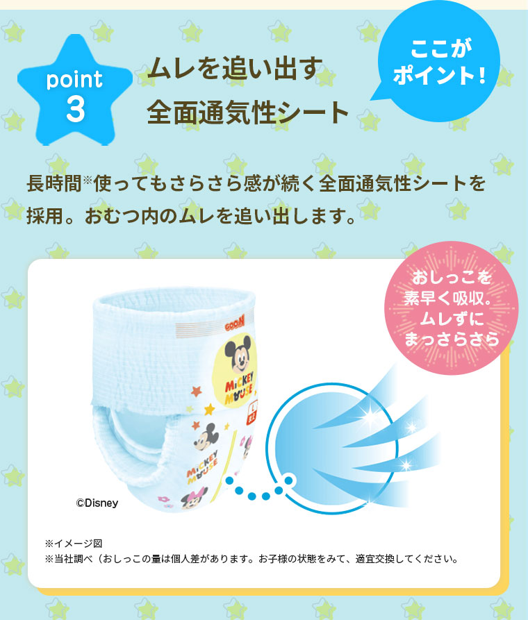 ムレを追い出す全面通気性シート