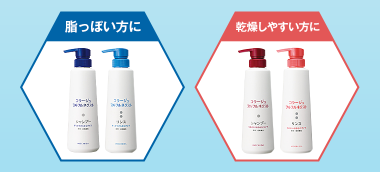 脂っぽい方に　乾燥しやすい方に