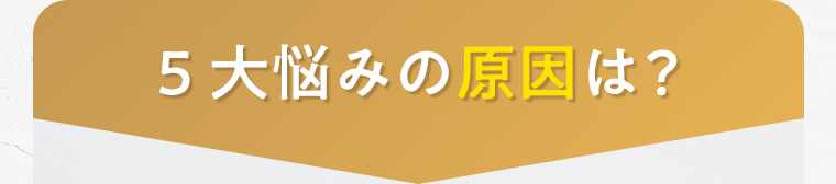 5大悩みの原因は？