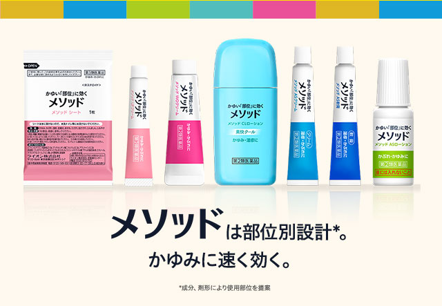 メソッドは部位別設計。かゆみに速く効く。