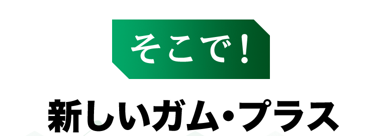 そこで！新しいガム・プラス