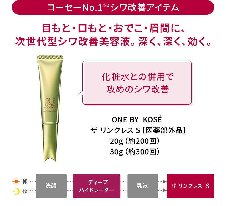 コーセーNo1　シワ改善アイテム