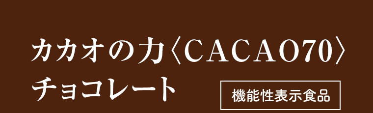 カカオの力〈CACAO70〉チョコレート [機能性表示食品]
