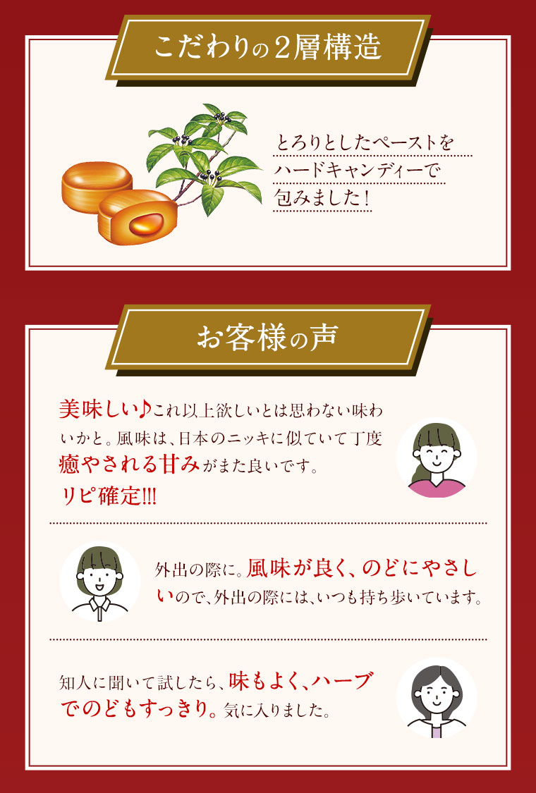 こだわりの2層構造　お客様の声