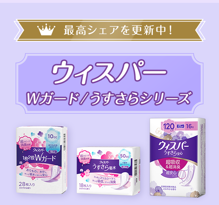 ウィスパーWガード／うすさらシリーズ