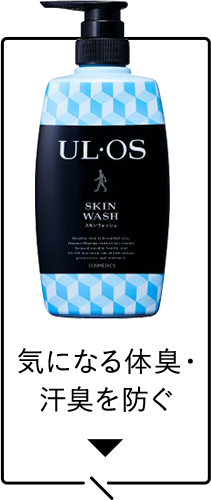 気になる体臭・汗臭を防ぐ。 ウル・オス 薬用スキンウォッシュ ポンプタイプ 500mL 詰替え用パウチ420mL