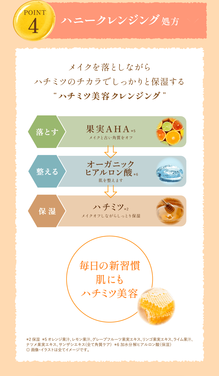 POINT4 ハニークレンジング処方