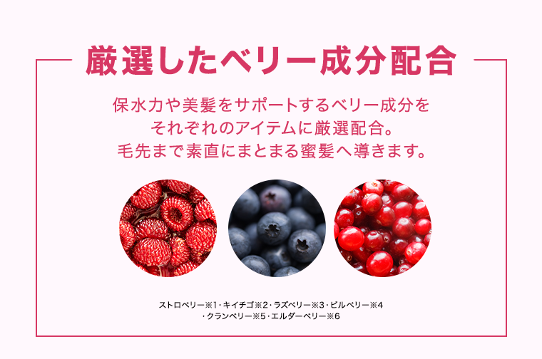 厳選したベリー成分配合