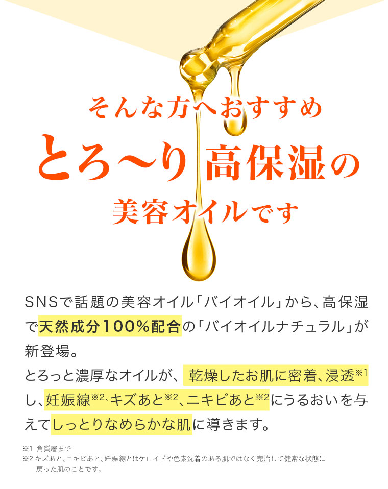 そんな方へおすすめとろ～り候補質の美容オイルです