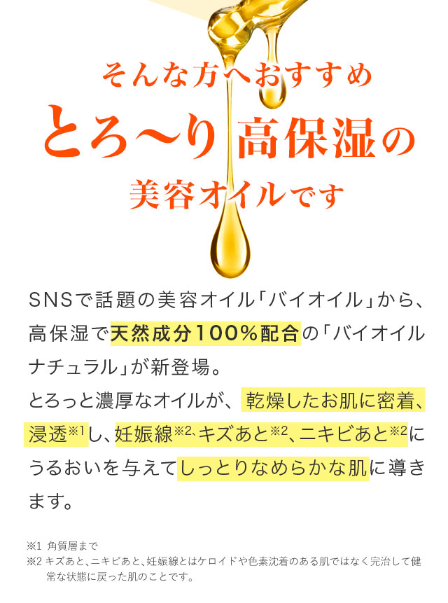 そんな方へおすすめとろ～り候補質の美容オイルです