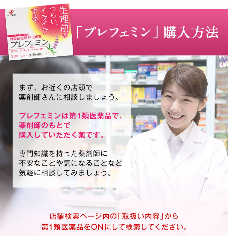 「プレフェミン」購入方法