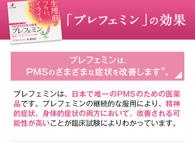 「プレフェミン」の効果