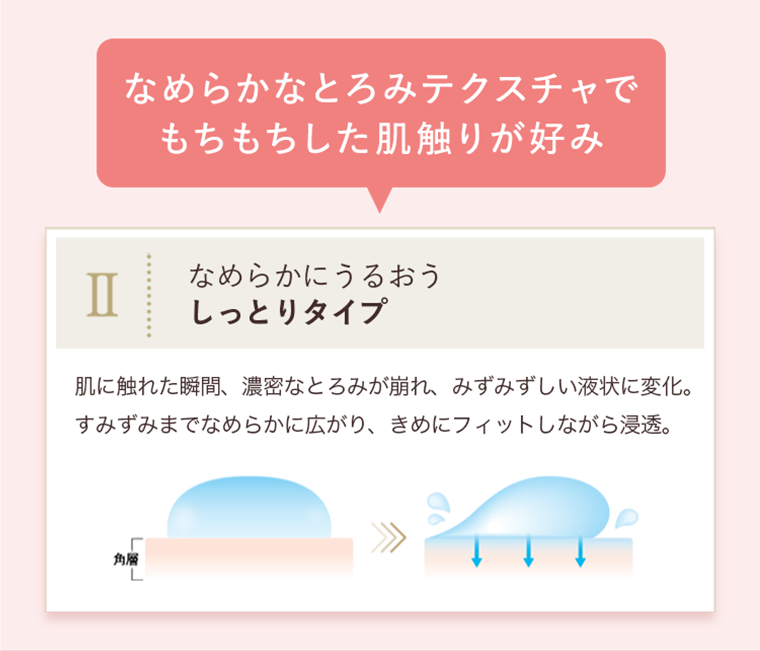 なめらかにうるおう　しっとりタイプ
