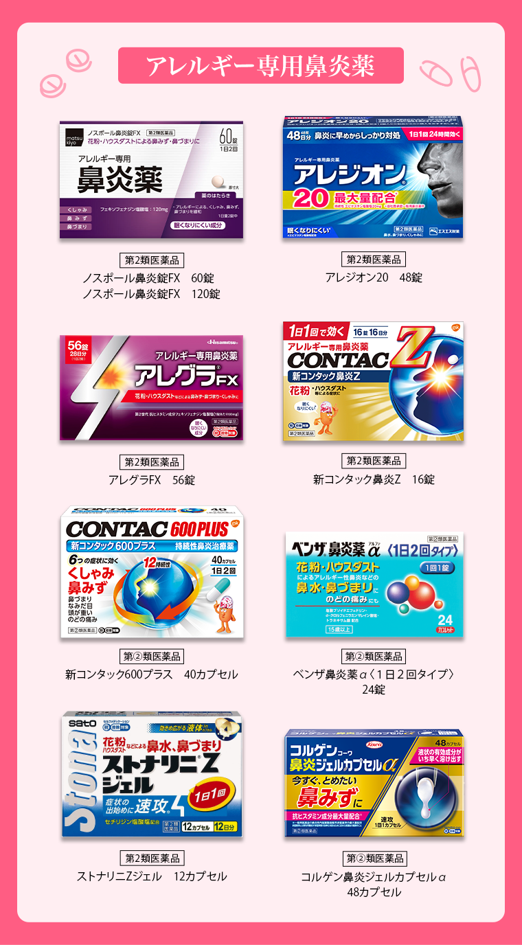 アレルギー専用鼻炎薬