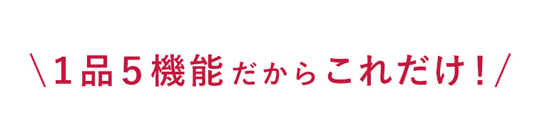 １品５機能だからこれだけ！