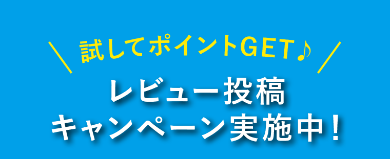 試してポイントGET♪レビュー投稿キャンペーン実施中！