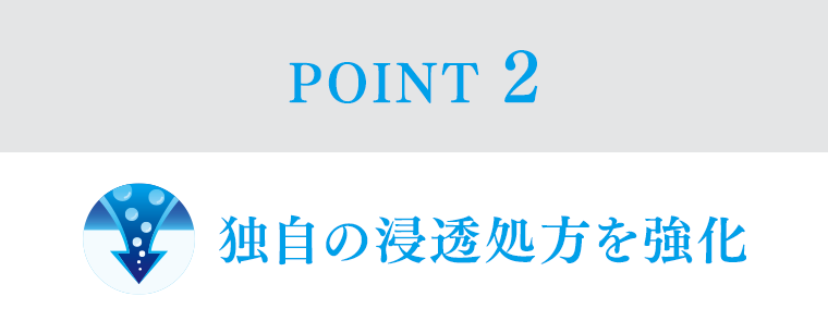 POINT2 独自の浸透処方を強化