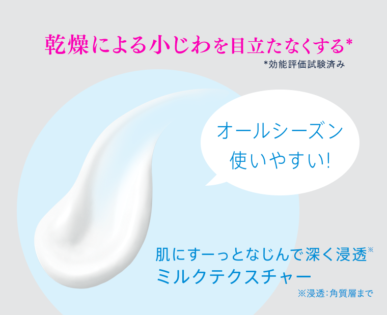 乾燥による小じわを目立たなくする