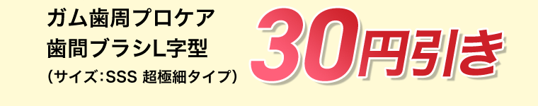 ガム歯周プロケア歯間ブラシL字型（サイズ：SSS　超極細タイプ）　30円引き