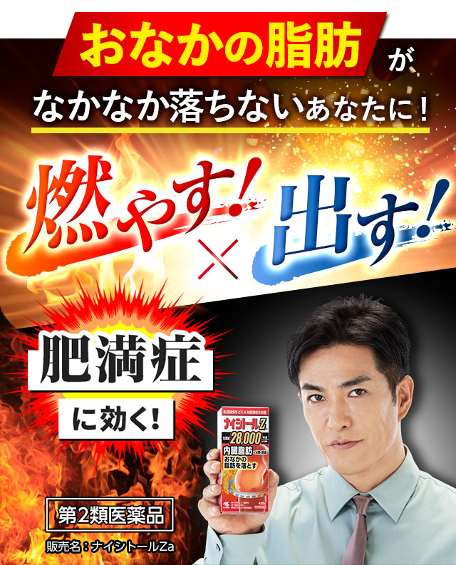 おなかの脂肪がなかなか落ちないあなたに！燃やす！出す！肥満症に効く！