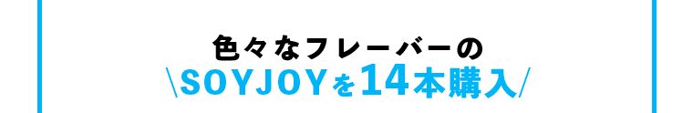 色々なフレーバーのSOYJOYを14本購入