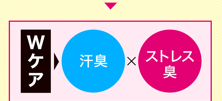 Wケア 汗臭 x ストレス