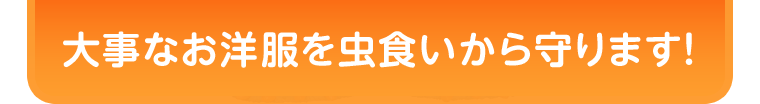 大事なお洋服を虫食いから守ります！
