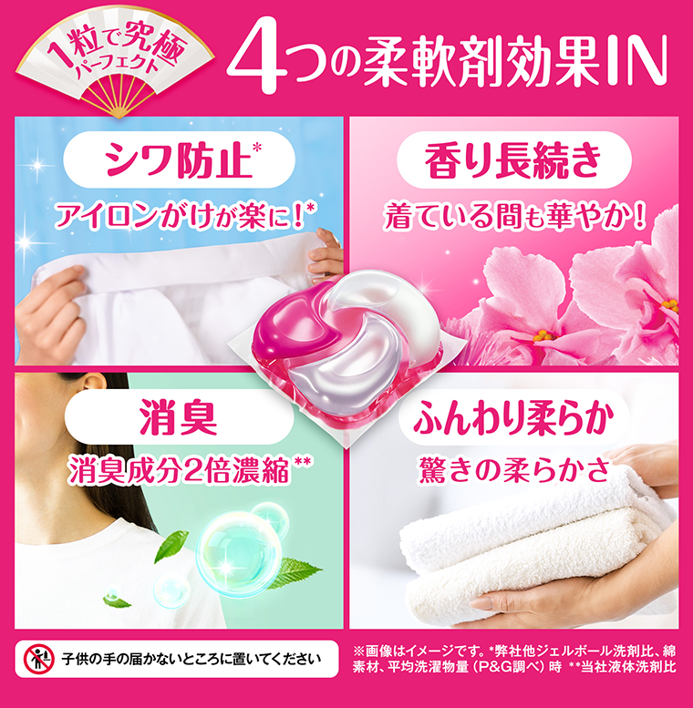 ４つの柔軟剤効果IN