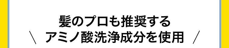 髪のプロも推奨する アミノ酸洗浄成分を使用