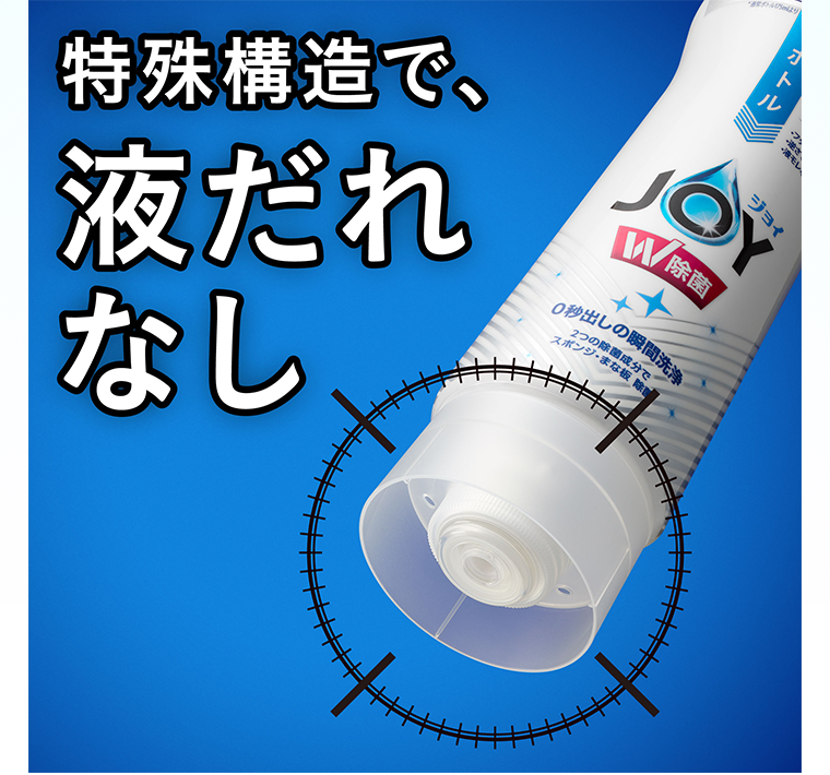 特殊構造で、液だれなし