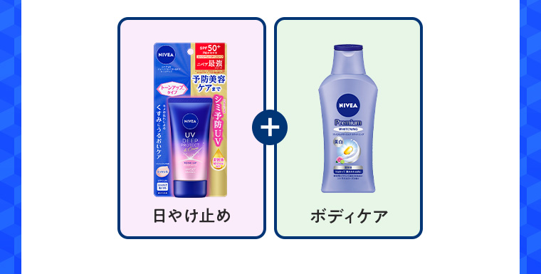 日やけ止め+ボディケア