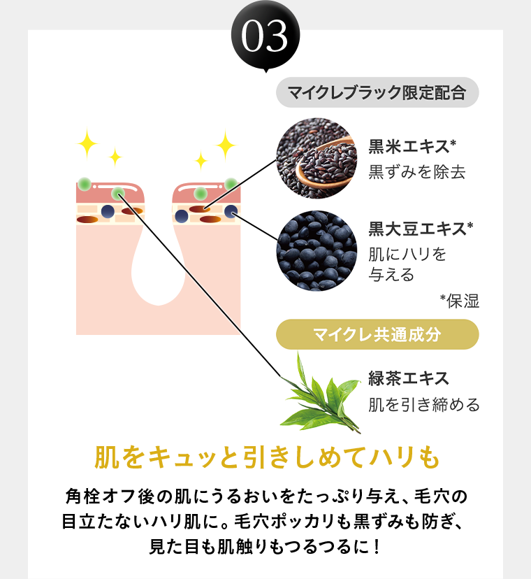 03 肌をキュッと引きしめてハリも