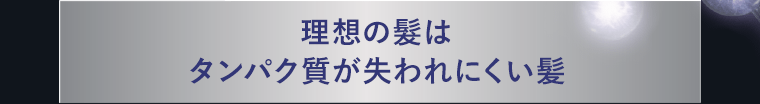 理想の髪はタンパク質が失われにくい髪
