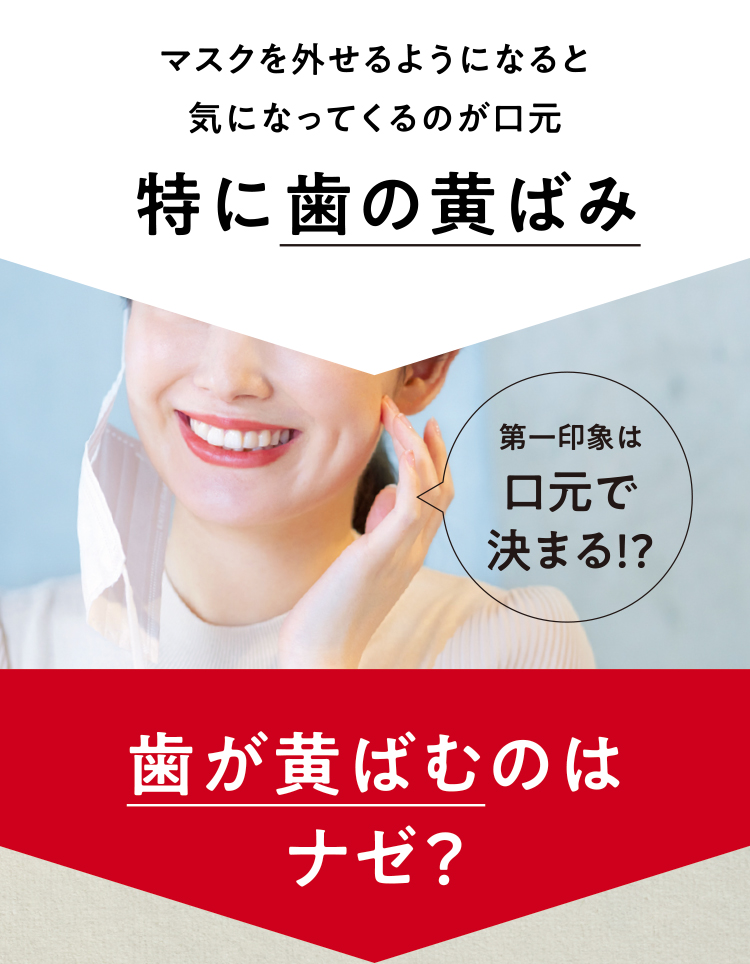 歯が黄ばむのはナゼ？