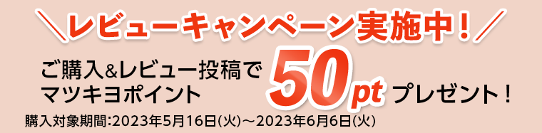 レビューキャンペーン実施中！