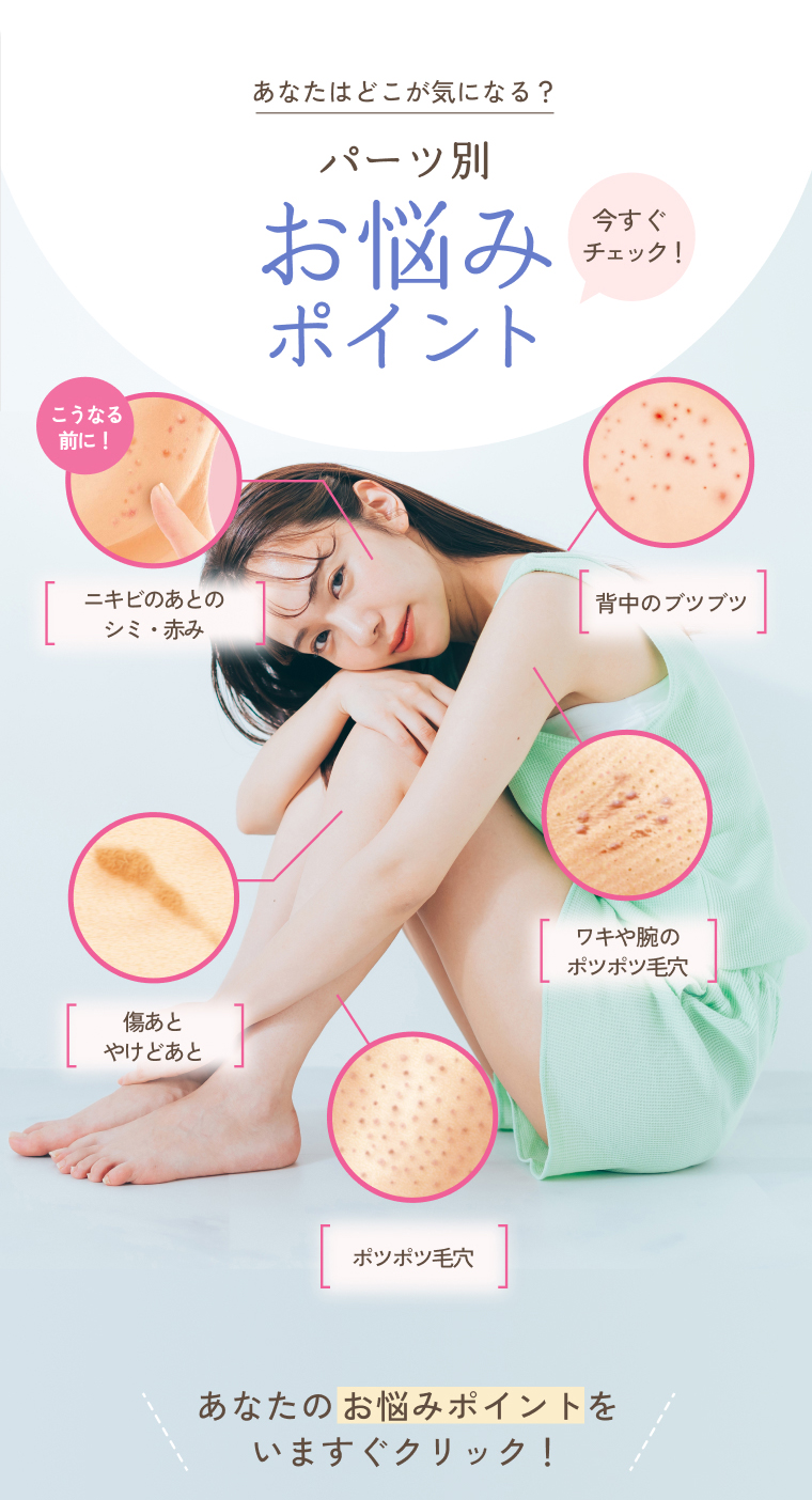 パーツ別お悩みポイント