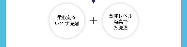 柔軟剤をいれず消臭＋煮沸レベル消臭でお洗濯