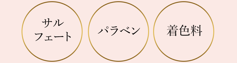 サルフェート／パラベン／着色料