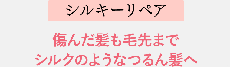 《シルキーリペア》傷んだ髪も毛先までシルクのようなつるん髪へ