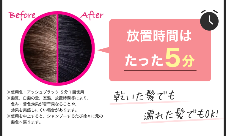 放置時間はたった５分