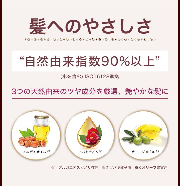 髪へのやさしさ